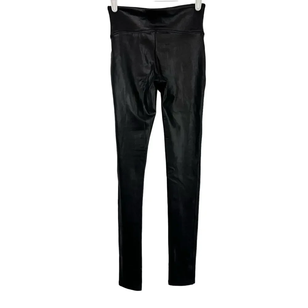 Spanx Faux Leather Leggings Black XS Concert Grunge